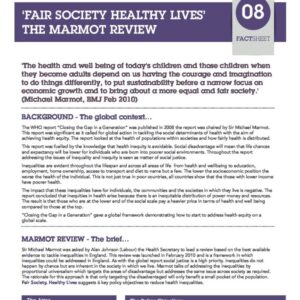 Fair Society Healthy Lives   The Marmot Review