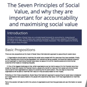 Social Value Principles and Accountability
