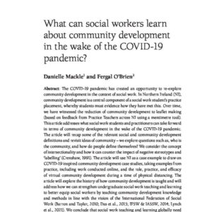 What can social workers learn in the wake of the Covid pandemic